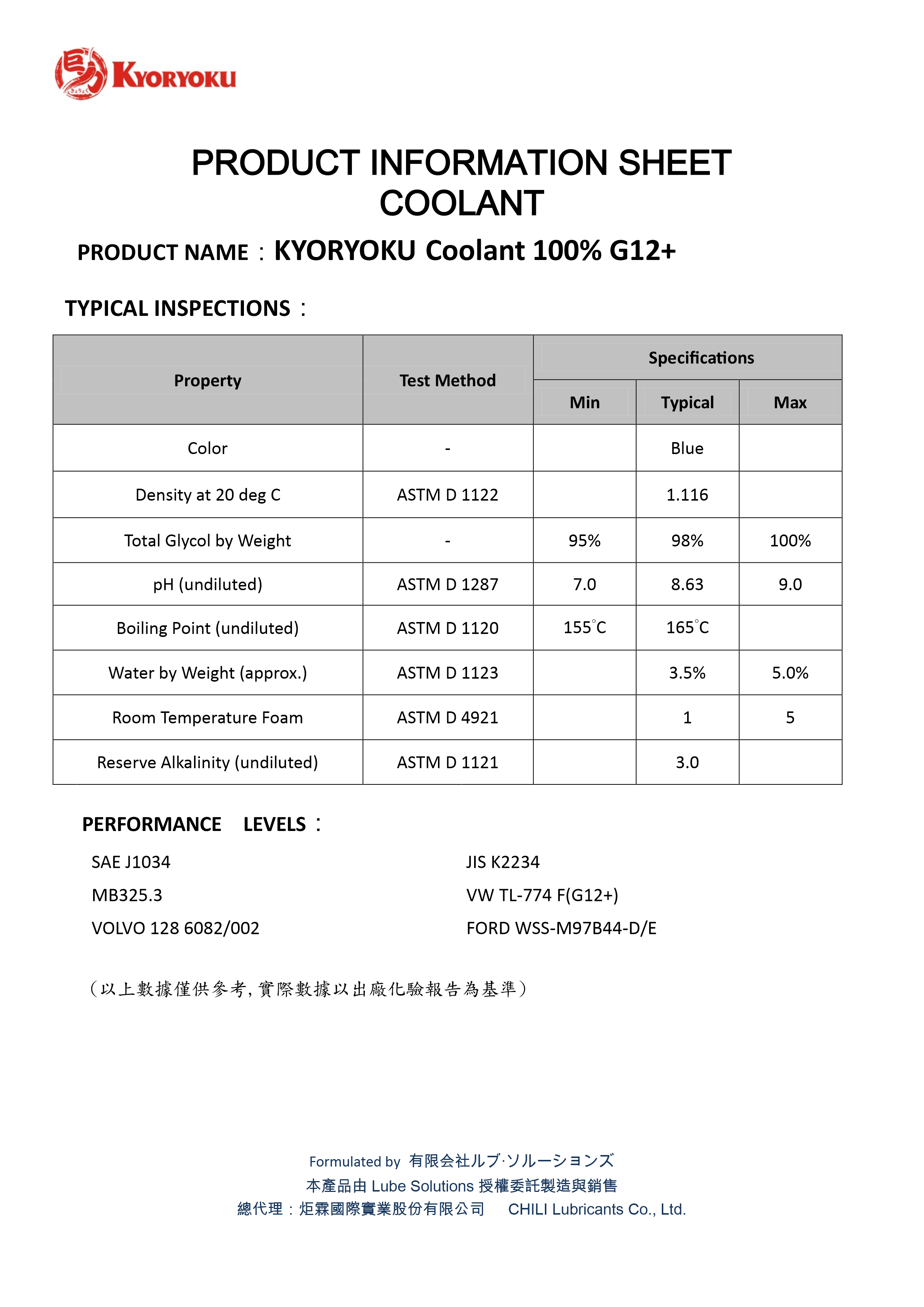100% G12+濃縮長效水箱精 100% G12+濃縮長效水箱精